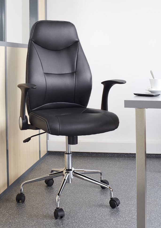 Fauteuil de bureau à dossier haut et accoudoirs réglables